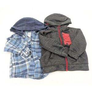 Toddler Boys Nike Carters Hooded Sweater Bundle Casual Long Sleeve Size 18M